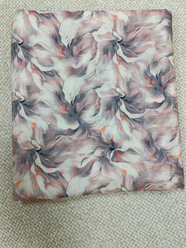Blush Abstract Swirl Cotton Fabric