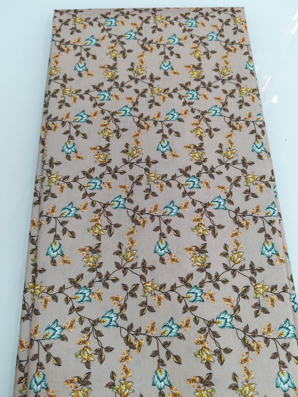 Beige Floral Vine Fabric
