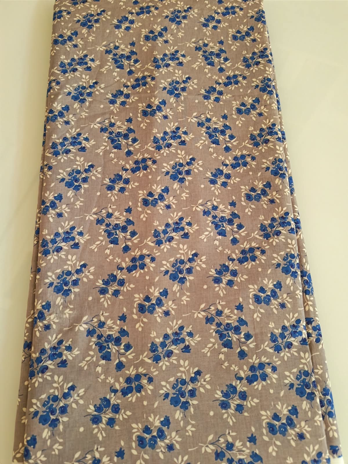Blue Floral Bunch Fabric
