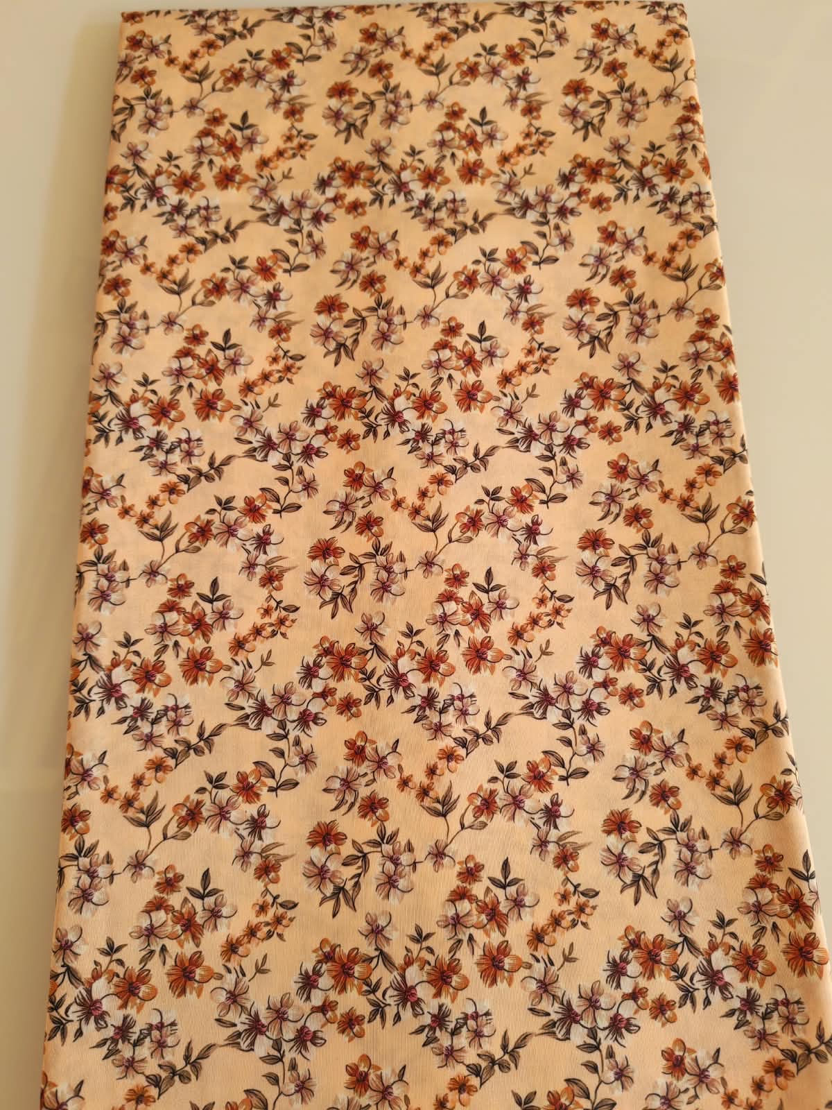 Peach Floral Branch Fabric